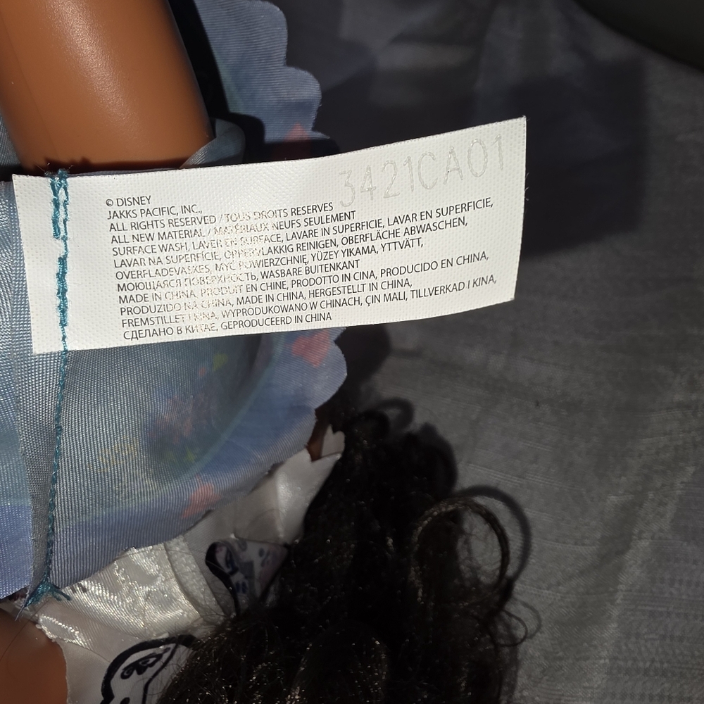 Encanto Disney Doll Blue and Pink with Curly Hair - Picture 5 of 5